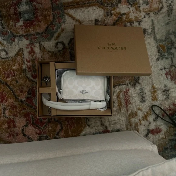 Coach Nolita 15 Cream Boxed Wristlet with Silver Accents - Picture 6 of 8